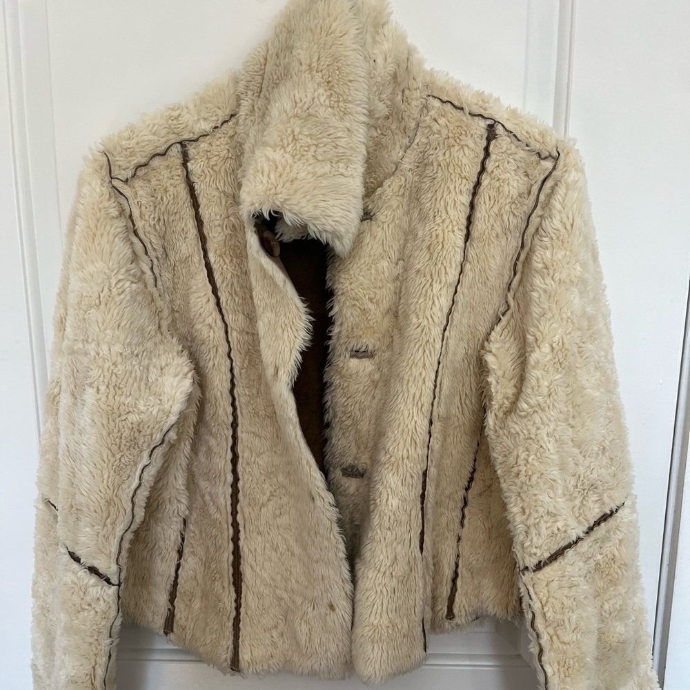 Vintage suede shearling jacket